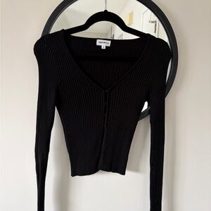 Superdown Sierra Knit Top in Black